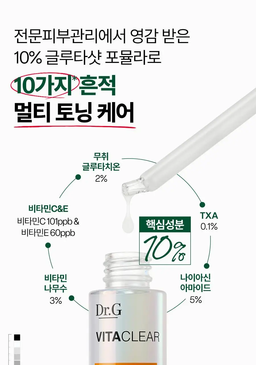 [NEW/흔적토닝] 닥터지 비타 클리어 글루타샷 10+ 흔적 세럼 30ml 상세페이지 13